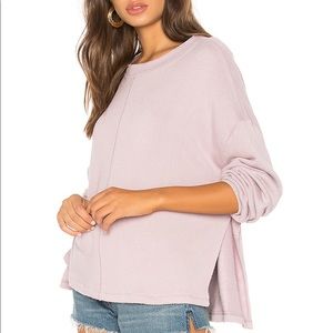 Free People Be Good Terry Pullover in Lavender